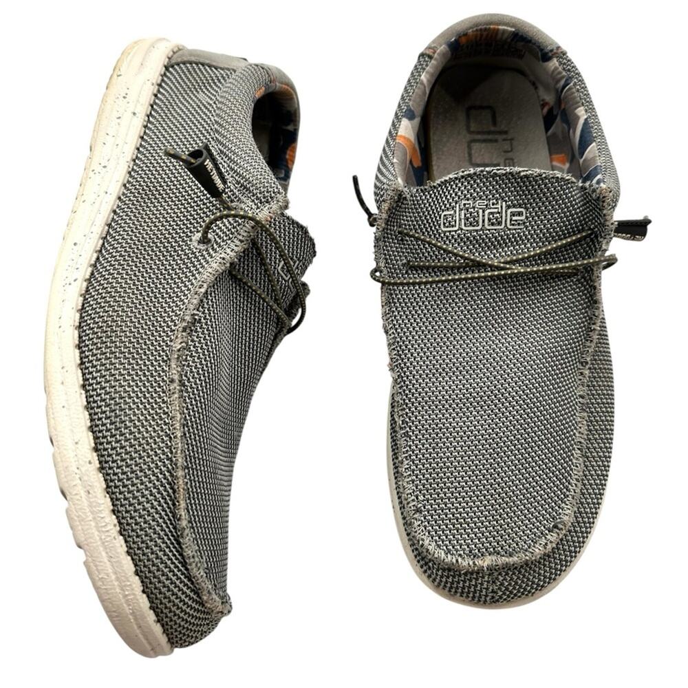 Hey Dude Men's Walley Sox Gray Asphalt Slip On Shoes Size 13